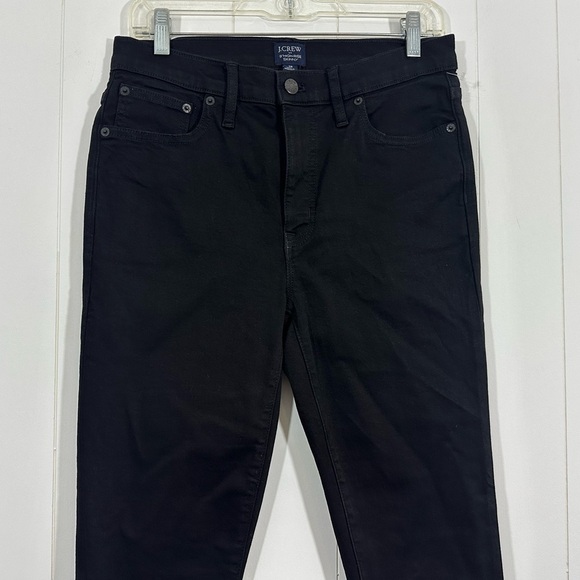 J Crew 9" High Rise Ankle Skinny Jeans Womens Size 28 Stretch Black Denim - Picture 2 of 11
